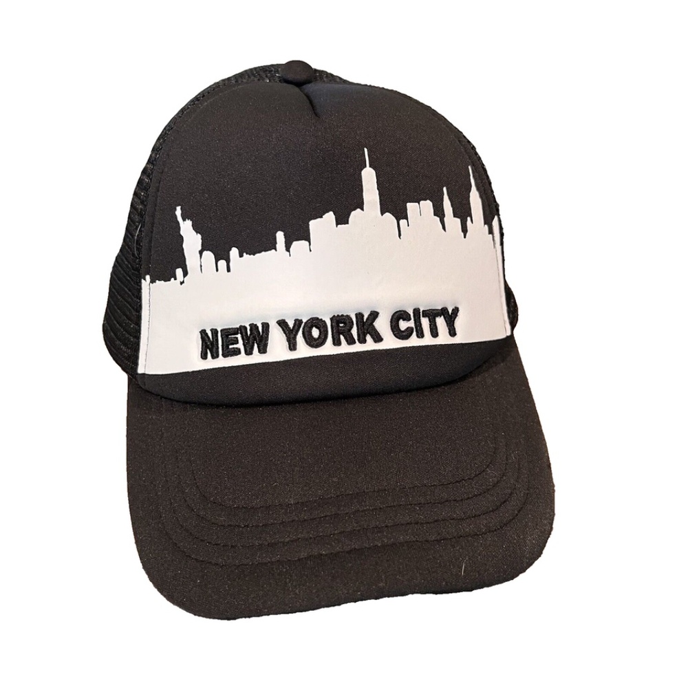 New York City Mens Trucker Hat Black Snapback Baseball Cap Skyline Adjustable